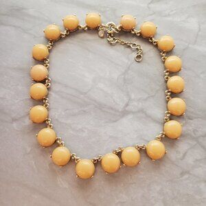 💗 J. Crew Peachy Pink Gold Bubble Classic Statement Necklace  💗